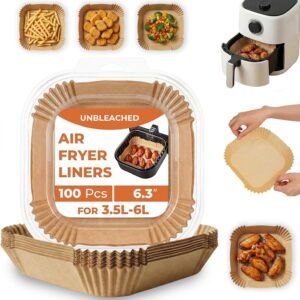 Air Fryer Liners - 100Pcs Disposable Baking Parchment Paper