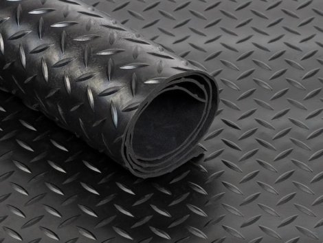 Black Rubber Matting Roll | Thick Heavy Duty Flooring Mat