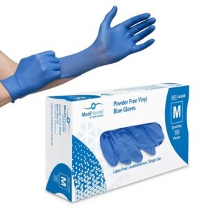 Vinyl Gloves - Box of 100 Disposable Vinyl Medical Glove